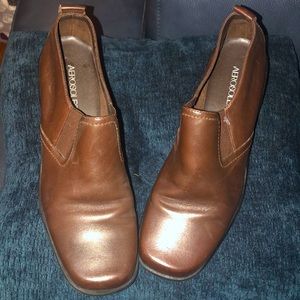 Aerosoles 1 1/2” heel Brown slip ons